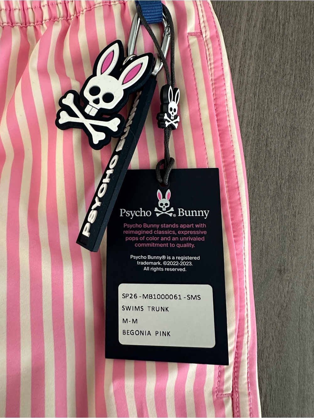 Psycho Bunny Swim Shorts Begonia Pink 5” - Picture 9 of 9